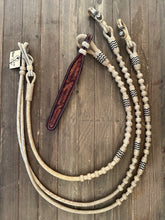 Load image into Gallery viewer, Romal Reins 24 plait GM Natural w/ Black Accents New! #CV24 SALE!