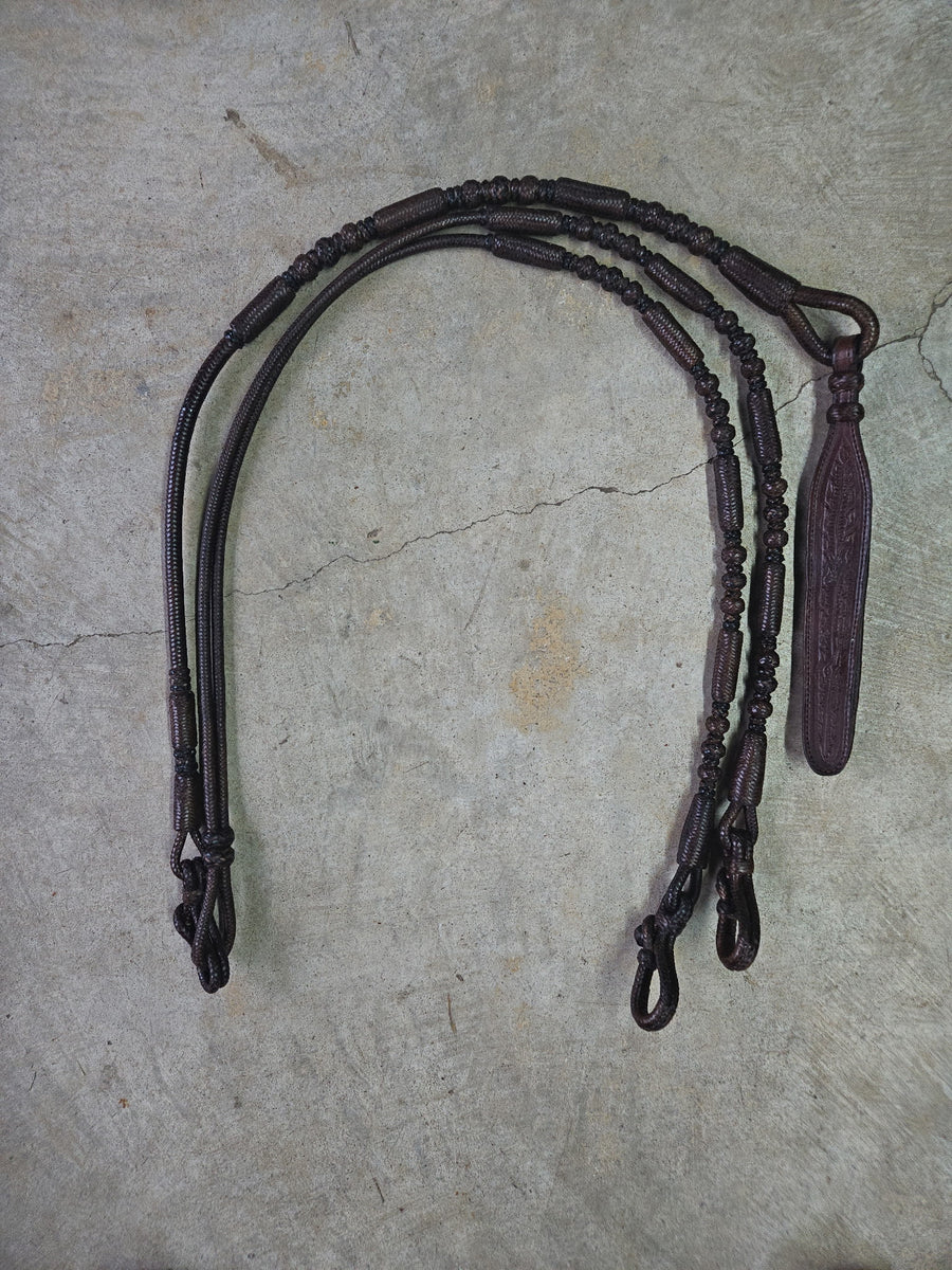 Romal Reins Natural & Black, 20 plaits Romal Reins, 55