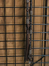 Load image into Gallery viewer, Romal Reins 30 Plait California Style Dark Brown with Natural Accents