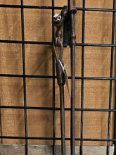 Load image into Gallery viewer, Romal Reins 30 Plait California Style Dark Brown with Natural Accents