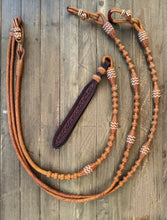 Load image into Gallery viewer, Special Edition Romal Reins 24 plait 110&quot; GM - Sienna Rust Color. SALE!