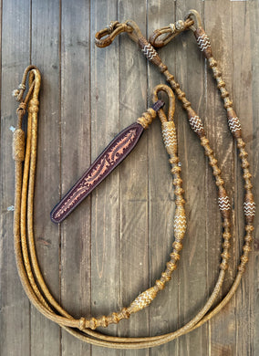 Romal Reins 30 plait 110” GM Pattern light rust brown x-tra long. SALE!XXXXX