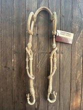 Load image into Gallery viewer, Beautiful Double Ear 30 Plait Braided Rawhide Headstall with Hitched Knots New! B30hb