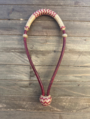 Hilason Braided Rawhide Core Bosal Hand Made Western Horse Tack Pink