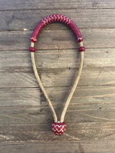 Load image into Gallery viewer, Bosal Pencil 16 Plait Natural with Cherry Red/Burgundy Color #R-16 SALE!