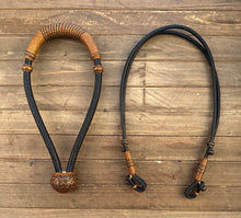 Load image into Gallery viewer, Bosal 5/8” 56 Plait with Bosal Hanger Carmel Black Special Edition Set M-56Cb