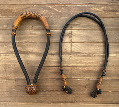 Bosal 5/8” 56 Plait with Bosal Hanger Carmel Black Special Edition Set M-56Cb