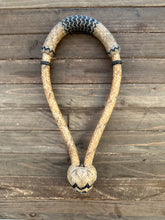 Load image into Gallery viewer, Bosal 3/4” 20 Plait Cowhide Natural with Black Accents CH-20b  SALE!