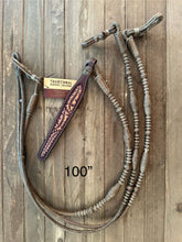 Load image into Gallery viewer, Romal Reins 16 plait California Style Natural Rawhide Color SALE!