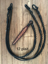 Load image into Gallery viewer, Genuine Kangaroo Romal Reins 12 Plait GM Pattern with Length options