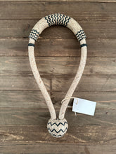 Load image into Gallery viewer, Bosal Beveled Cowhide Natural with Black Accents CH-16b
