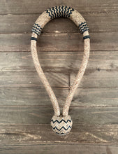 Load image into Gallery viewer, Bosal Beveled Cowhide Natural with Black Accents CH-16b