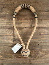 Load image into Gallery viewer, Bosal Beveled Cowhide Natural with Black Accents CH-16b