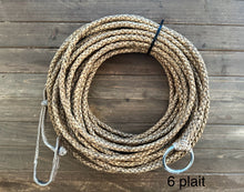 Load image into Gallery viewer, Traditional Rawhide Reata braided in 4 and 6 plait 60 to 65 feet long SALE!