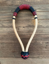 Load image into Gallery viewer, Bosal 5/8” 28 Plait Rawhide Kangaroo Special blk/red MC28-K NEW SALE!