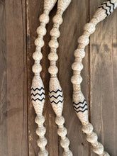 Load image into Gallery viewer, Romal Reins 12 Plait Cow Hide GM Pattern Natural with Black Accents