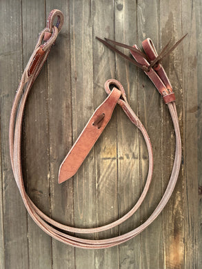 Romal Reins Quality Harness Leather 110” Saddle Tan Color OH-tan
