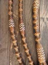 Load image into Gallery viewer, Romal Reins 30 plait 110” GM Pattern light rust brown x-tra long. SALE!XXXXX