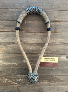 Beautiful Bosal 5/8” 28 Plait Rawhide Natural With Black Accents MC28nb NEW!