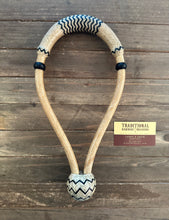 Load image into Gallery viewer, Beautiful Bosal 5/8” 28 Plait Rawhide Natural With Black Accents MC28nb NEW!