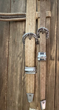 Load image into Gallery viewer, Deluxe Triple Browband Rawhide Headstall w/ Throat Latch Buckle Adjustment C42b