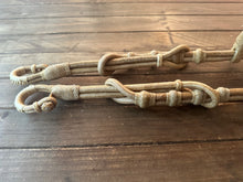Load image into Gallery viewer, Beautiful Double Ear 30 Plait Braided Rawhide Headstall with Hitched Knots New! B30hb