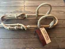 Load image into Gallery viewer, Beautiful Double Ear 30 Plait Braided Rawhide Headstall with Hitched Knots New! B30hb