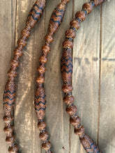 Load image into Gallery viewer, Romal Reins 12 Plait Rawhide GM Pattern Medium Carmel MC12n. Out of stock