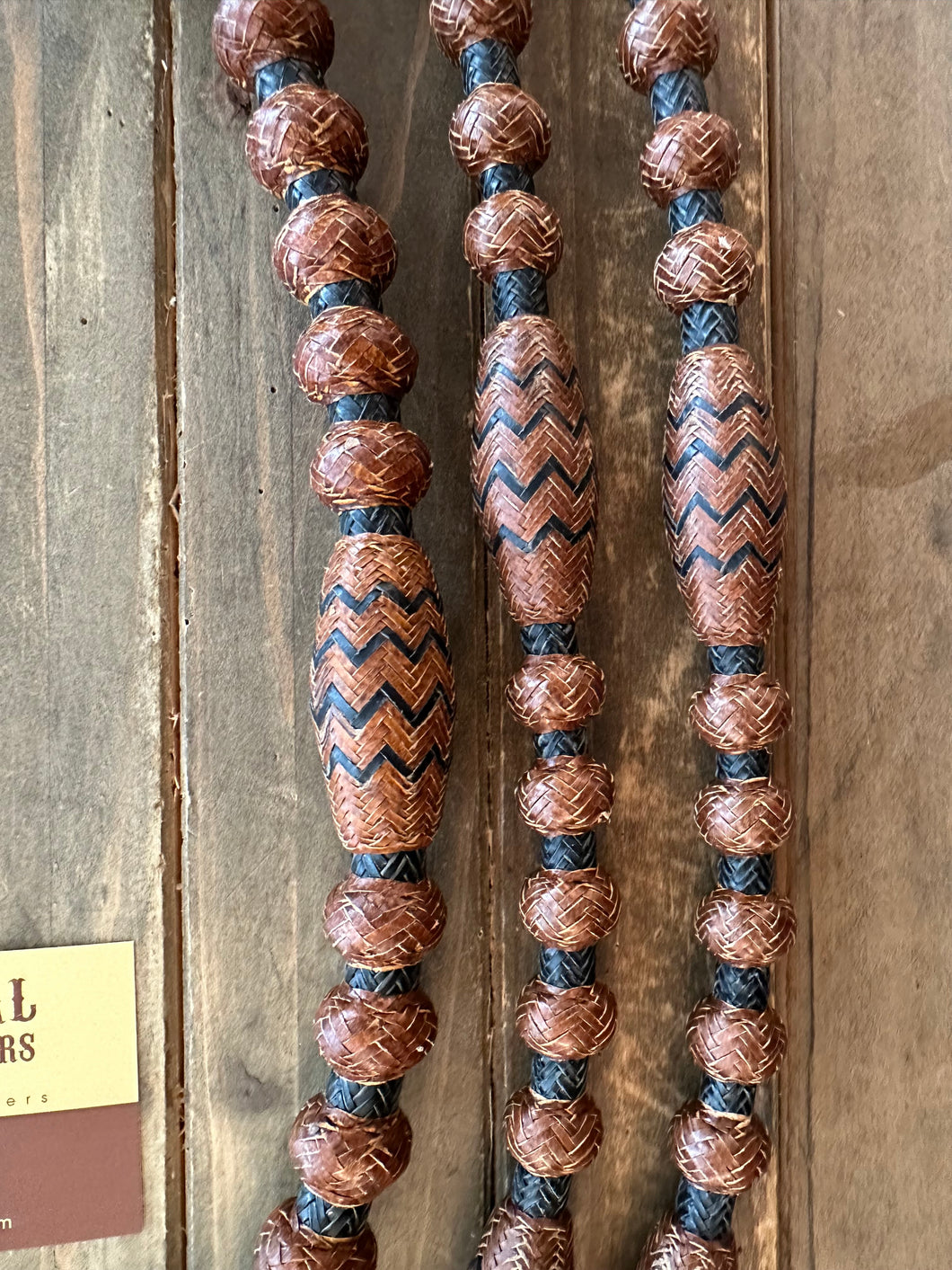 Romal Reins 30 plait GM Pattern Special Edition Black/Carmel #M30bc