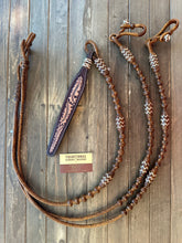 Load image into Gallery viewer, Romal Reins 16 Plait GM Carmel with Natural Accents Limited Edition MC16bc-n