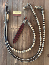 Load image into Gallery viewer, Romal Reins 24 plait 57” (extra long) GM Pattern Unique Color Weave