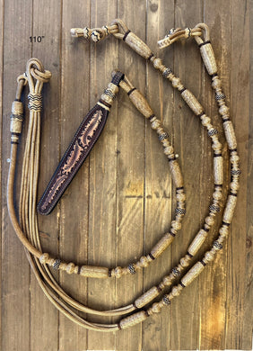 Santa Ynez Romal Reins 36 plait triple strands 110”