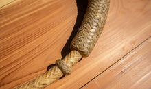 Load image into Gallery viewer, Bosal 12 plait beveled natural cowhide 1/2" black accents