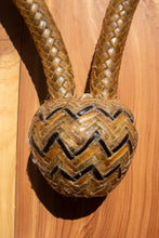 Load image into Gallery viewer, Bosal 16 Plait  5/8" Cowhide  Natural Color with Black Accents