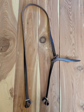 Load image into Gallery viewer, Bosal Hanger Dark Brown Latigo Leather Bleed Knot Connector w/ Rawhide Keeper