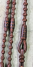 Load image into Gallery viewer, Romal Reins 30 plait GM Pattern Rich Caramel w/Black Accents