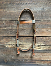 Load image into Gallery viewer, Quality Harness Leather Rawhide Browband Headstall w/ Throat Latch CB-AH1