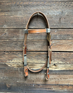Quality Harness Leather Rawhide Browband Headstall w/ Throat Latch CB-AH1