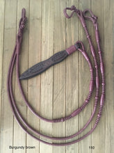 Load image into Gallery viewer, Romal Reins Kangaroo 16 Plait 110&quot; California Button Pattern-V