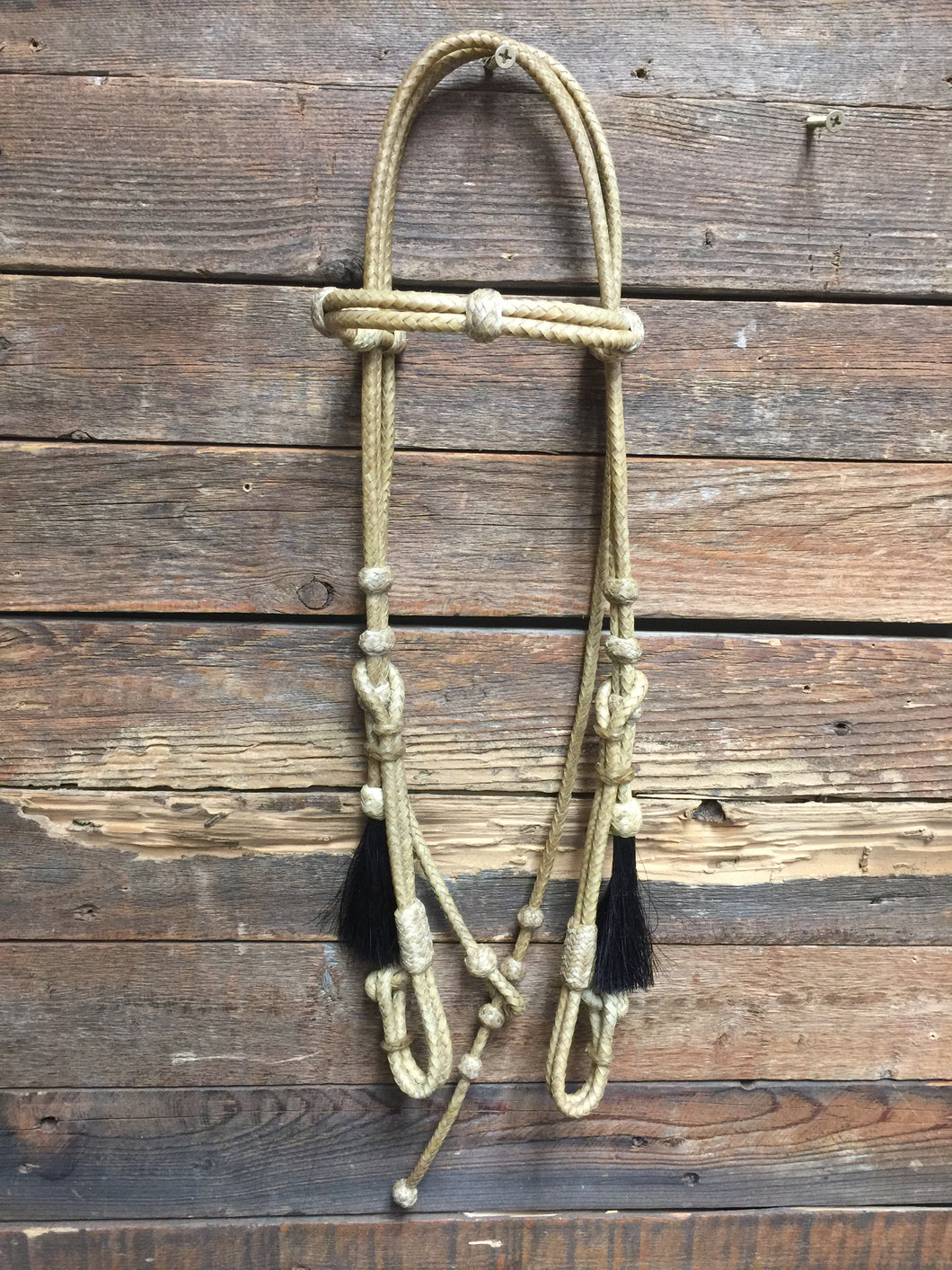Rawhide Browband Headstall w/ Throat Latch & Tassels