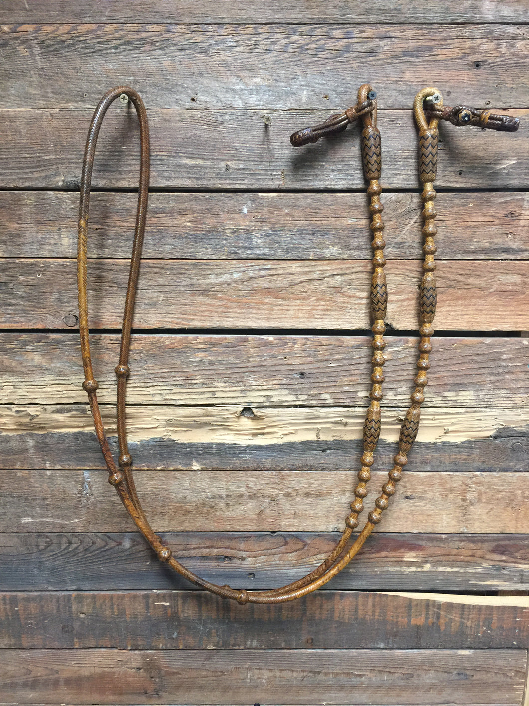 Roping Reins 18 Plait Rawhide GM Pattern