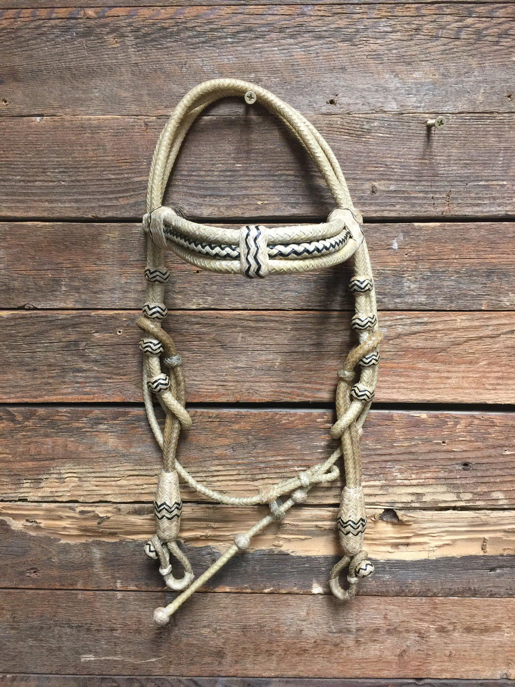 Triple Browband Headstall w/ Throat Latch - 12 plait cowhide - Out of stock