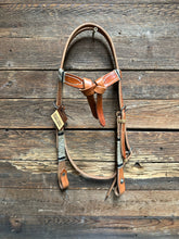 Load image into Gallery viewer, Quality Harness Leather Futurity Browband Headstall With Rawhide Accents CB-AF1 *