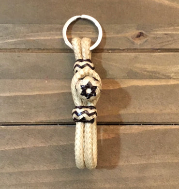 Braided Rawhide Connector Style Keychains - Assortment of Colors