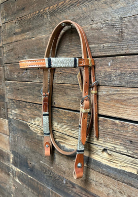 Quality Harness Leather Rawhide Browband Headstall w/ Throat Latch CB-AH1 *
