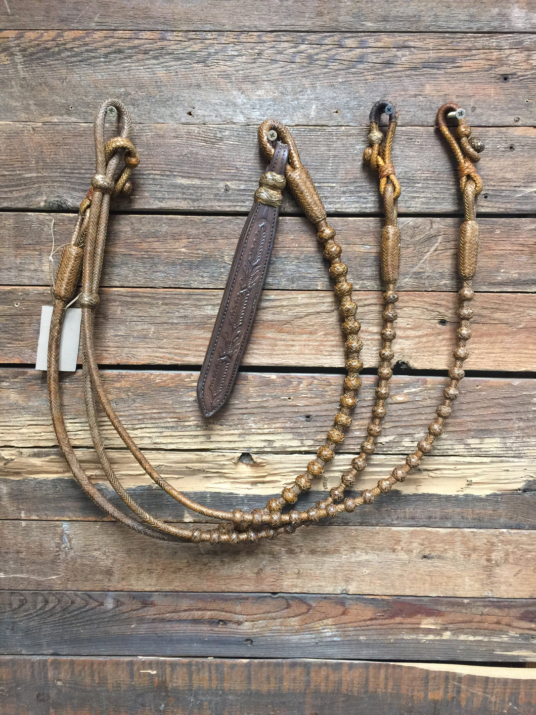 Romal Reins 18 Plait 60 Button Pattern Carmel Color SALE!