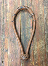 Load image into Gallery viewer, Bosal 16 plait Kangaroo Brown with Black Accents