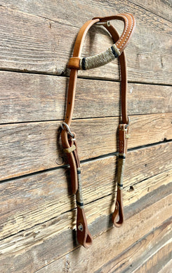 Quality Harness Leather Rawhide Single Ear Headstall CS-A1 *