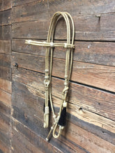 Load image into Gallery viewer, Rawhide Browband Headstall w/ Throat Latch &amp; Tassels