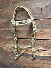 Load image into Gallery viewer, Triple Browband Headstall w/ Throat Latch - 12 plait cowhide - Out of stock
